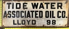 Rare Vintage Porcelain Oil Field Sign - Tide Water Associated Oil Co. Lloyd 98