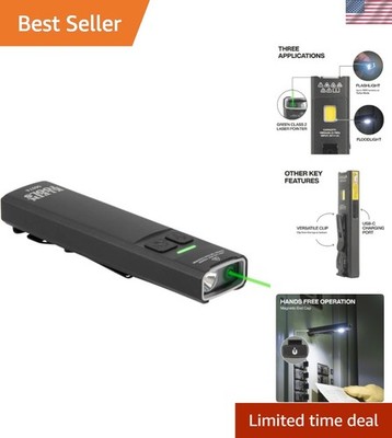 High-Powered 56074 Pocket Flashlight with Built-in Floodlight & Laser Targeting