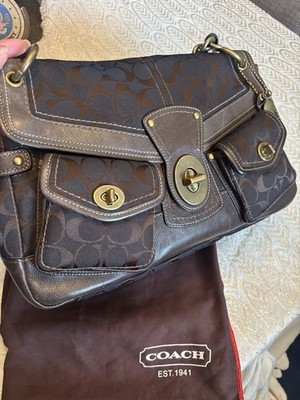 Coach MEDIUM 11128 Vintage 65th Anniversary Legacy Leigh Brown