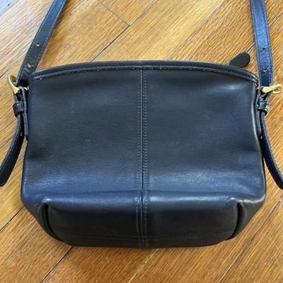 Extremely Rare Made In USA Old Coach 4107 Mini Shoulder Bag Navy 