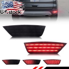 Smoke Red LED Tail Brake Signal Bumper Reflec...