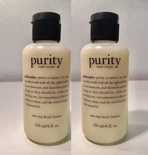 Philosophy purity made simple one-step facial cleanser face & eyes 4oz x 2 = 8oz