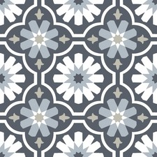 FloorPops FP2944 Sevilla Peel Stick Floor Tiles, Multicolor