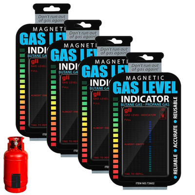 4 Pieces Magnetic Gas Level Indicator Reusable Propane Fuel Level Indicators Pro
