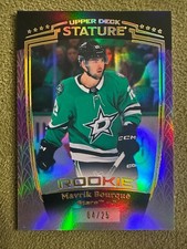 2024-25 Upper Deck Stature #46 Mavrik Bourque Rookie RC Purple #/25 Dallas Stars
