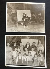 Vintage Japanese School Children Early 20th Century Sepia Tone 2 Photos