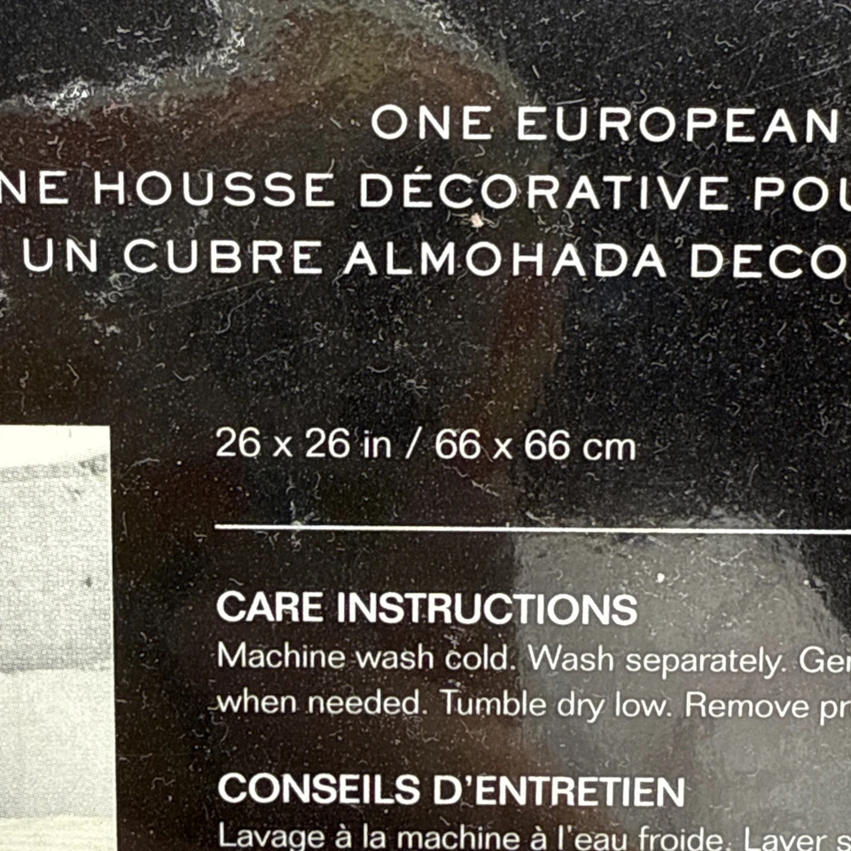 全新 IRalph Lauren Graydon Chambray 蓝色绗缝 Euro Sham 26 x 26 MSRP 135 美元 — 第 4/4 张图片