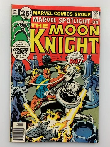 MARVEL SPOTLIGHT #29 MOON KNIGHT 2nd Solo 1976 CONQUER-LORD MARVEL COMICS