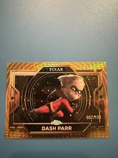2025 Topps Pixar Gold Dash Parr Gilded Prism Etch Refractor #7/100 Incredibles