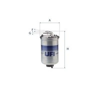 Ufi 24.022.00 Kraftstofffilter FüR Seat Skoda Vw