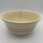 Vintage MCCOY 8" OVEN PROOF MIXING BOWL PINK BLUE STRIPES USA