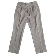 Valentino Trousers Mens 52R (32x29) Blue Chino Tapered Pleated Vintage 90s Roma