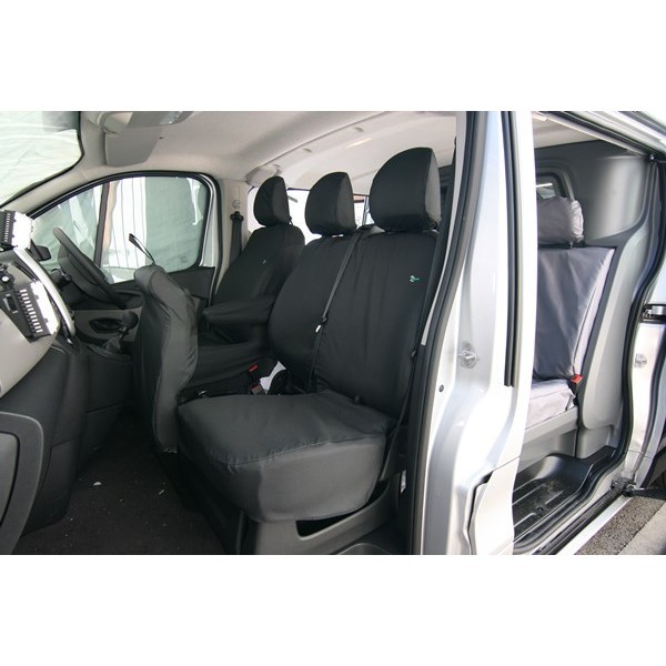 Town & Country Van Seat Cover - Passenger Double - Black - Renault Tra - TV03BLK