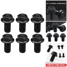 Flywheel Bolts Set 6 Piece Grade 12.9 Metric Flange M6 Alloy Steel Black Coated