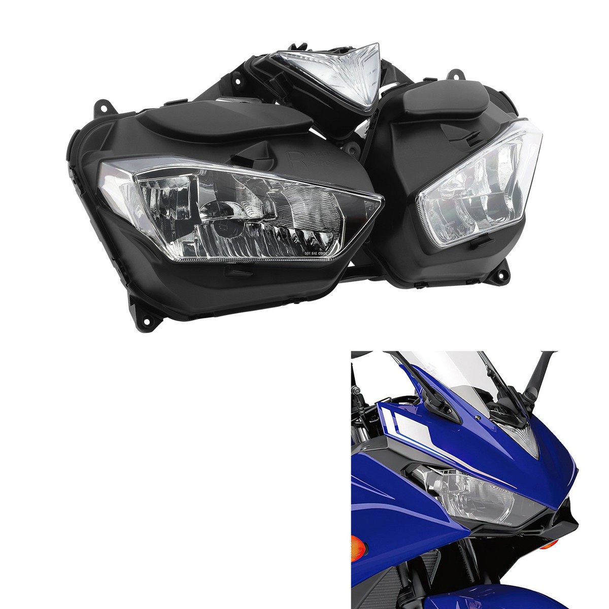 Headlight Lamp Assembly Fit For Yamaha YZF R3 R25 2015-2018 2016