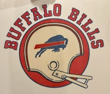 Original Vintage Buffalo Bills NFL Football Iron On Transfer