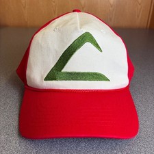 Pokemon Ash Ketchup Snapback Hat Cap Adult One Size Embroidered Logo Red  White