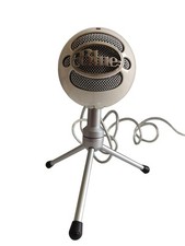 Microphone Blue Snowball ICE USB Logitech for PC, Mac - White Vlog Podcast