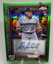 2025 Topps Chrome Update Andres Chaparro Green Refractor  Auto  /99 Rookie