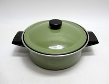 Vintage Ekco Dutch Oven Pot With Lid Rare Olive Green 2QT Made In The USA