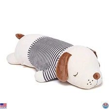 Niuniu Daddy 15" Weighted Plush Puppy Dog - Soft Cuddle Pillow & Gift, 1.9 lb