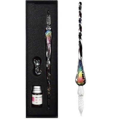 EACHHAHA Glas Dip Stift und Tinte Set, Glas Kalligraphie Stifte mit Tinte und