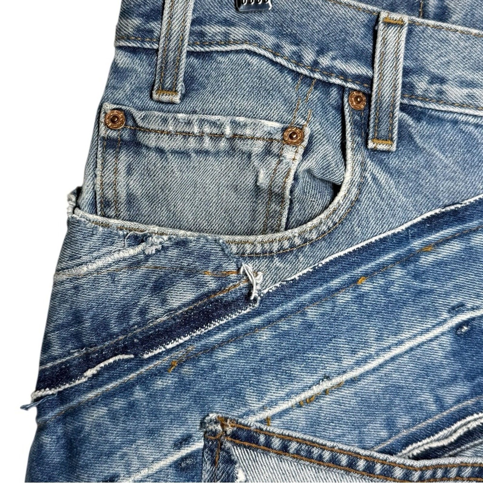 Levi’s Rare Patchwork Reworked Funky Unique Vinta… - image 10