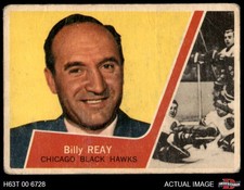 1963 Topps #22 Billy Reay Blackhawks COACH 1.5 - FAIR
