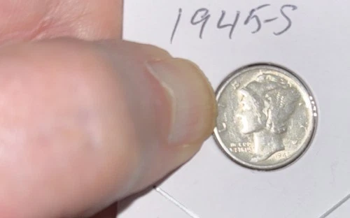 1945-S Mercury Dime- Silver Brilliant Uncirculated Uncertified