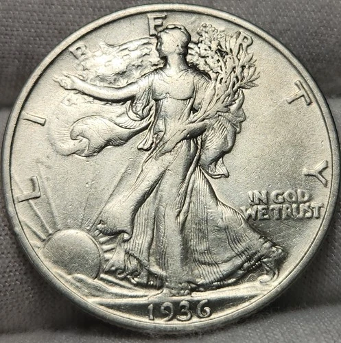 1936 P Walking Liberty Half Dollar - 90% Silver - XF Condition - WL-3629
