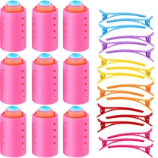 54-Pc Magnetic Hair Rollers Set Multisize Curlers with Clips for Men Women Kids!