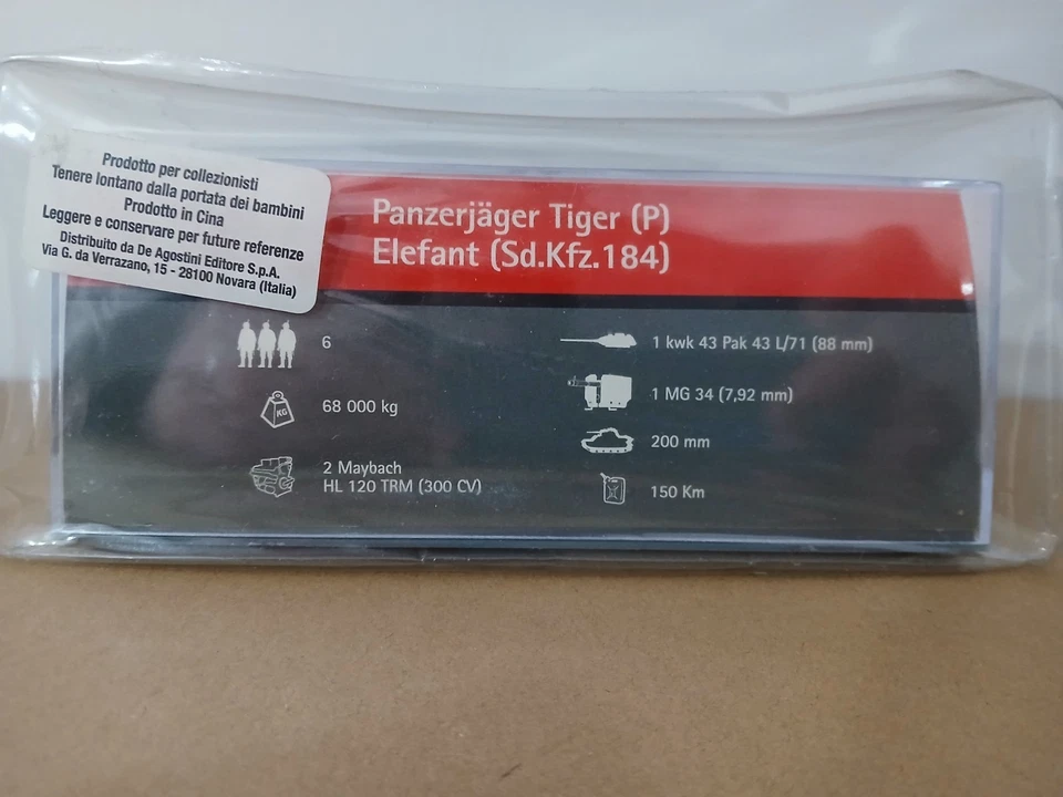 MODELLINO CARRO ARMATO PANZERJAGER TIGER (P) ELEFANT ITALY 1944 - Immagine 4 di 4