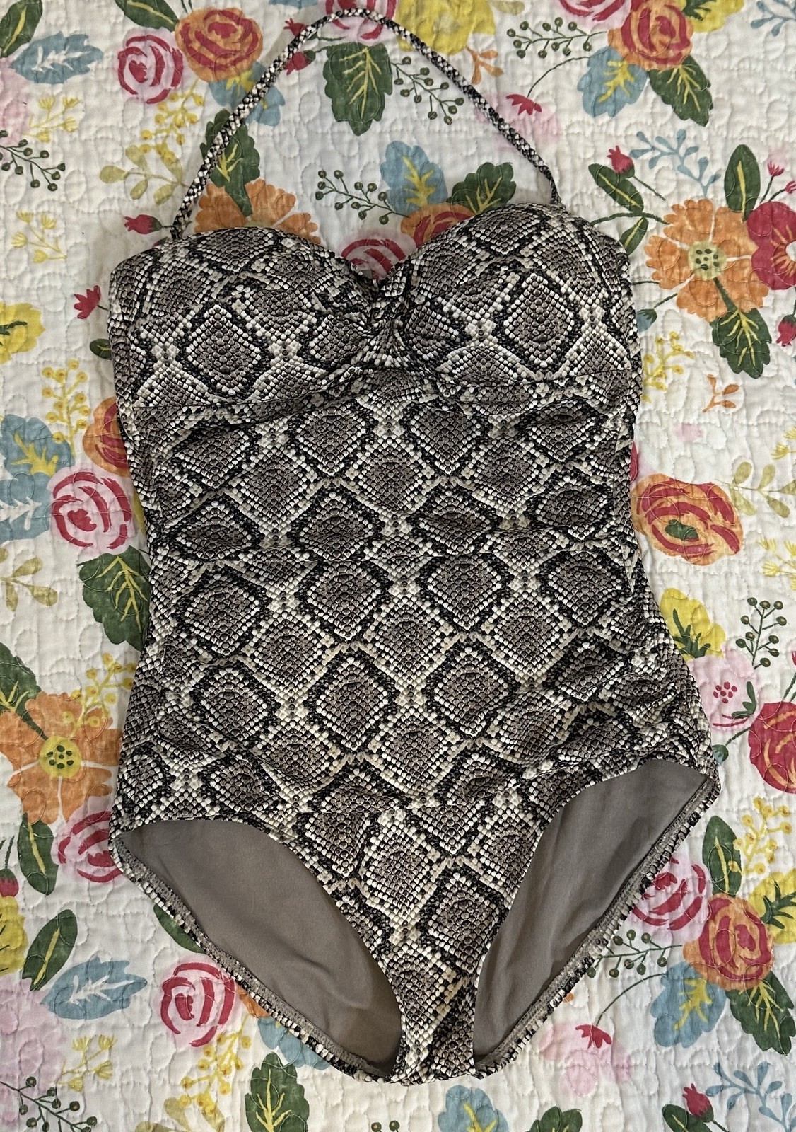 Tommy Bahama Desert Python Twist Front Bandeau Se… - image 1