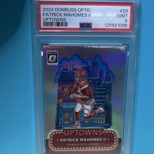 Panini 2024 Donruss Optic Patrick Mahomes II Uptowns #20 PSA 9 Chiefs NFL