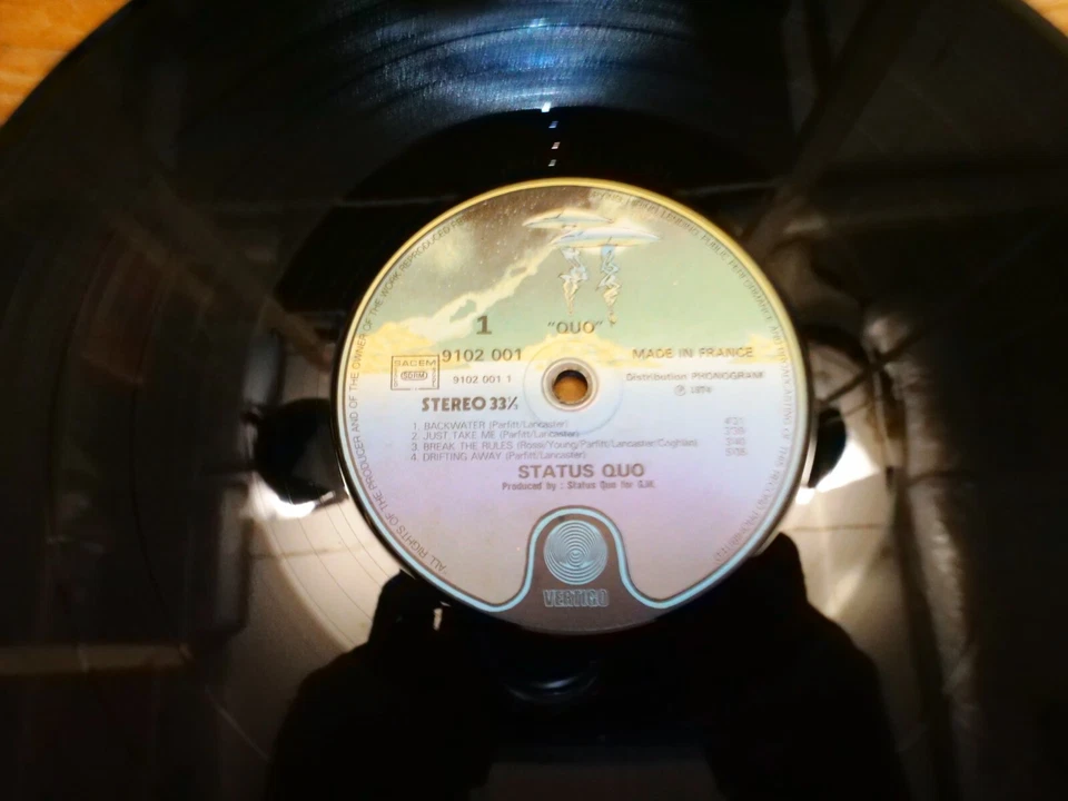 STATUS QUO QUO LP 33T VINYLE EX COVER EX ORIGINAL 1974 FRANCE - Photo 3/4