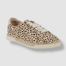  135 Dolce Vita Women's Beige Leopard Print Canvas Espadrille Sneaker Size US 7