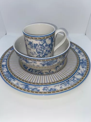 Royal Doulton Studio Provence Bleu 4 pc Set Dinner salad bowl mug