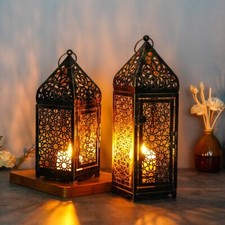 🕯️ Lanterna Portacandele in Metallo – Stile Arabeggiante 🧕 Eleganza Orientale