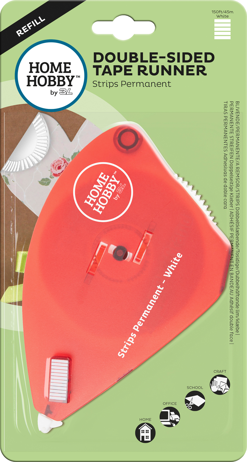 Home Hobby By 3L Double Sided Tape Runner Refill .375 inch X150'