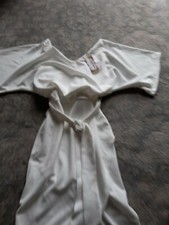Boohoo Ladies Dress. Kimono Tie Belt. White. Size 8