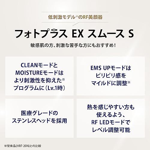 YA-MAN RF Facial Device Photoplus EX Smooth S Hypoallergenic