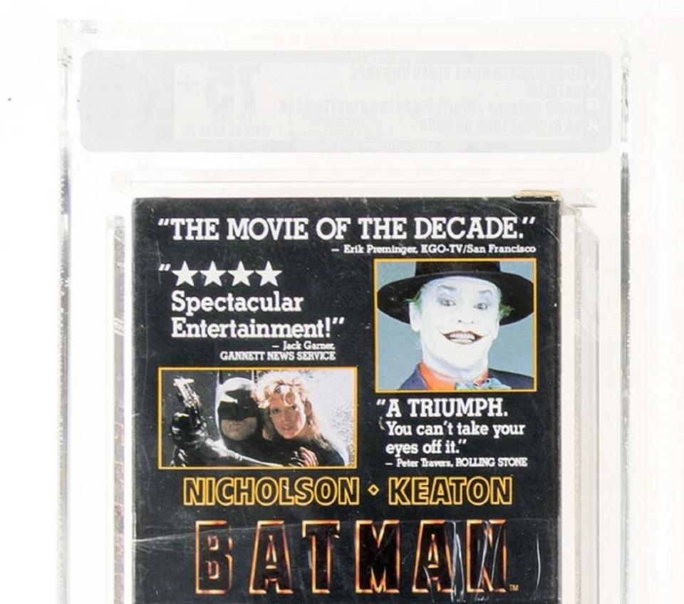 1990 Batman Michael Keaton VHS - VGA graded 75 - Sealed With Watermark - Image 4 of 4