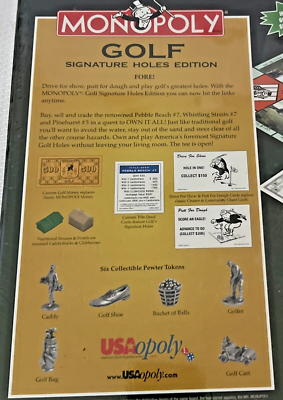 Brand New Monopoly Golf ~ Signature Holes Edition ~ Board Game
