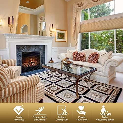 Ultra Premium Non Slip Felt Area Rug Pad, Thick Cushioned Gripper 2 x 3