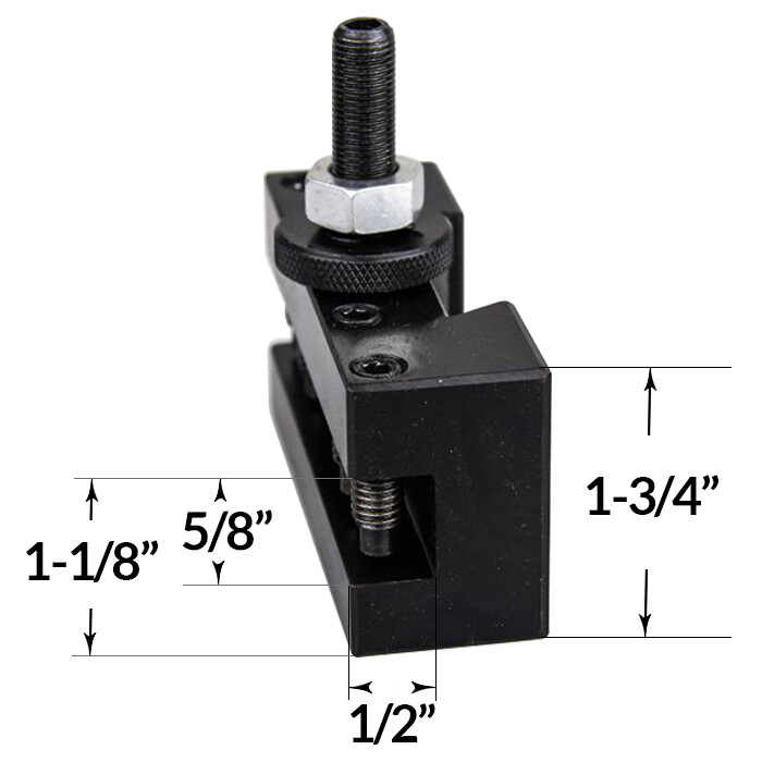 5 Piece BXA #1 Quick Change Turning & Facing Tool Post Holder - Foto 8