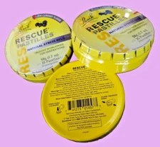 Lot of 3,  Bach RESCUE PASTILLES Black Currant, Stress Relief, 3 pack Exp. 04/26