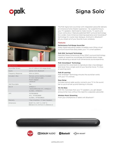 SOUNDBAR POLK AUDIO - Foto 5 di 5