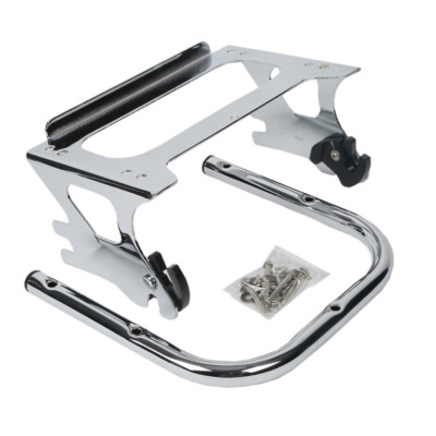 Detachable 2-Up Pack Mounting Luggage Rack Fit For Harley Touring 97-08