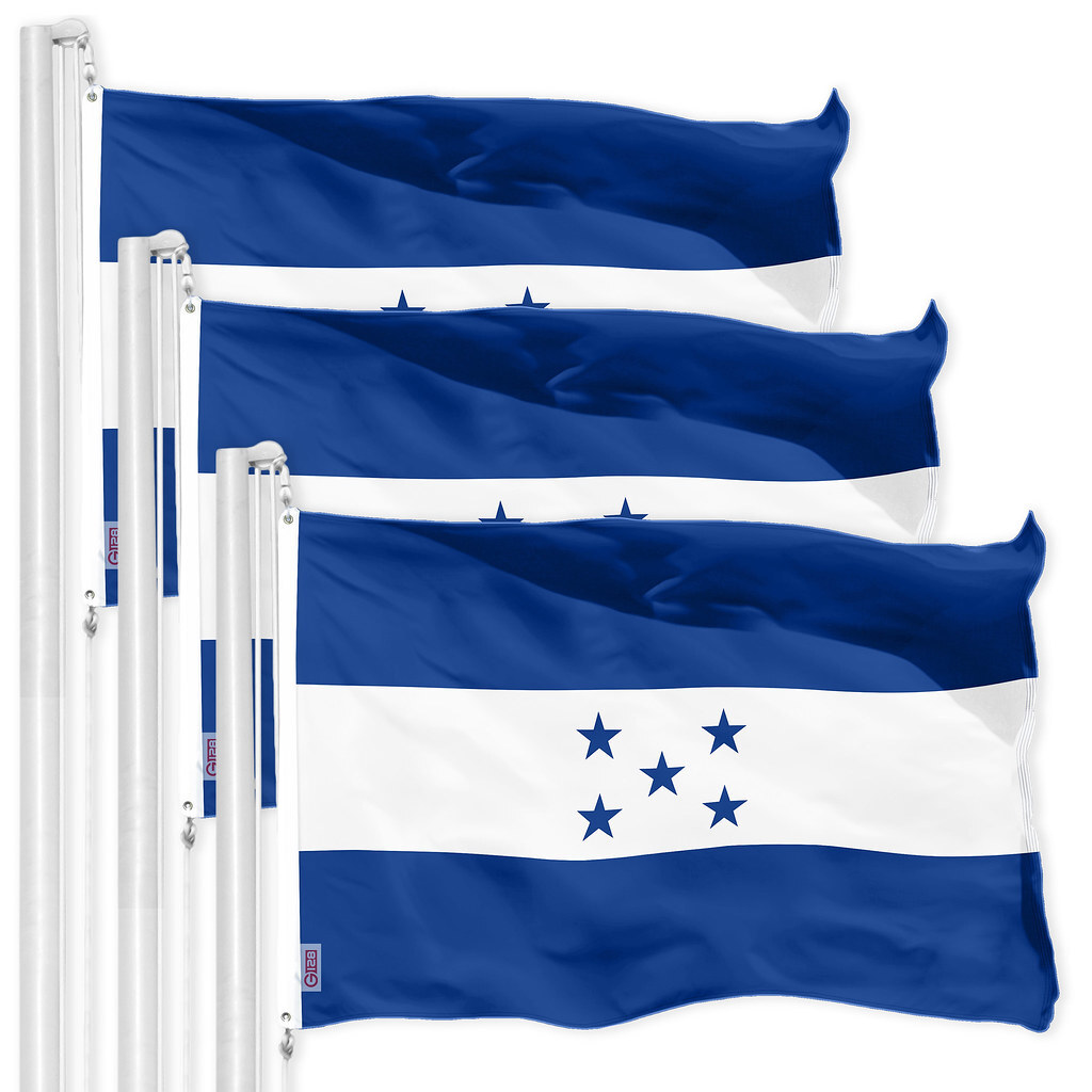NEW G128 Honduras Flag 3-Pack 3x5 FT, Honduran Printed 150D