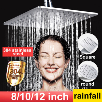 Kopfbrause Rainshower Luxus Edelstahl Regendusche Brausekopf Duschkopf V304 DHL